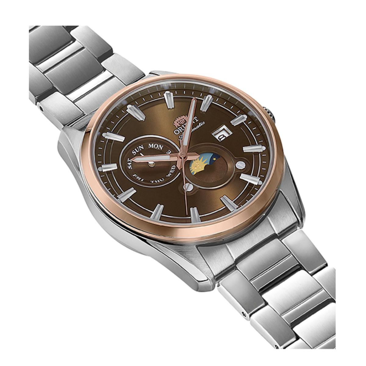 Orient Contemporary "Stretto Sun and Moon" | RA-AK0313Y Rose Gold Accents