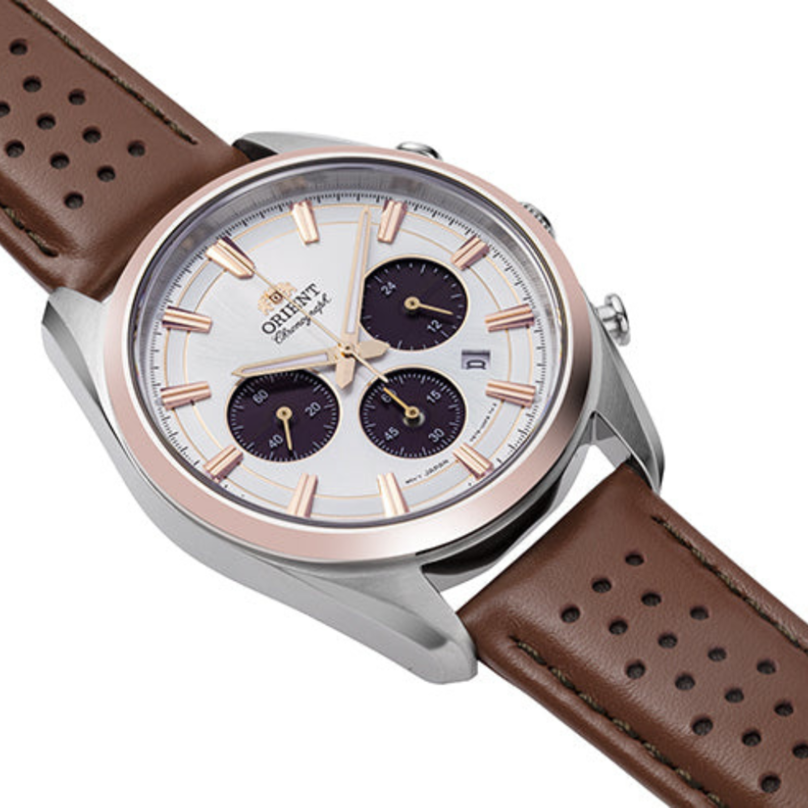 Orient Contemporary Chronograph White Dial Men's RA-TX0306S