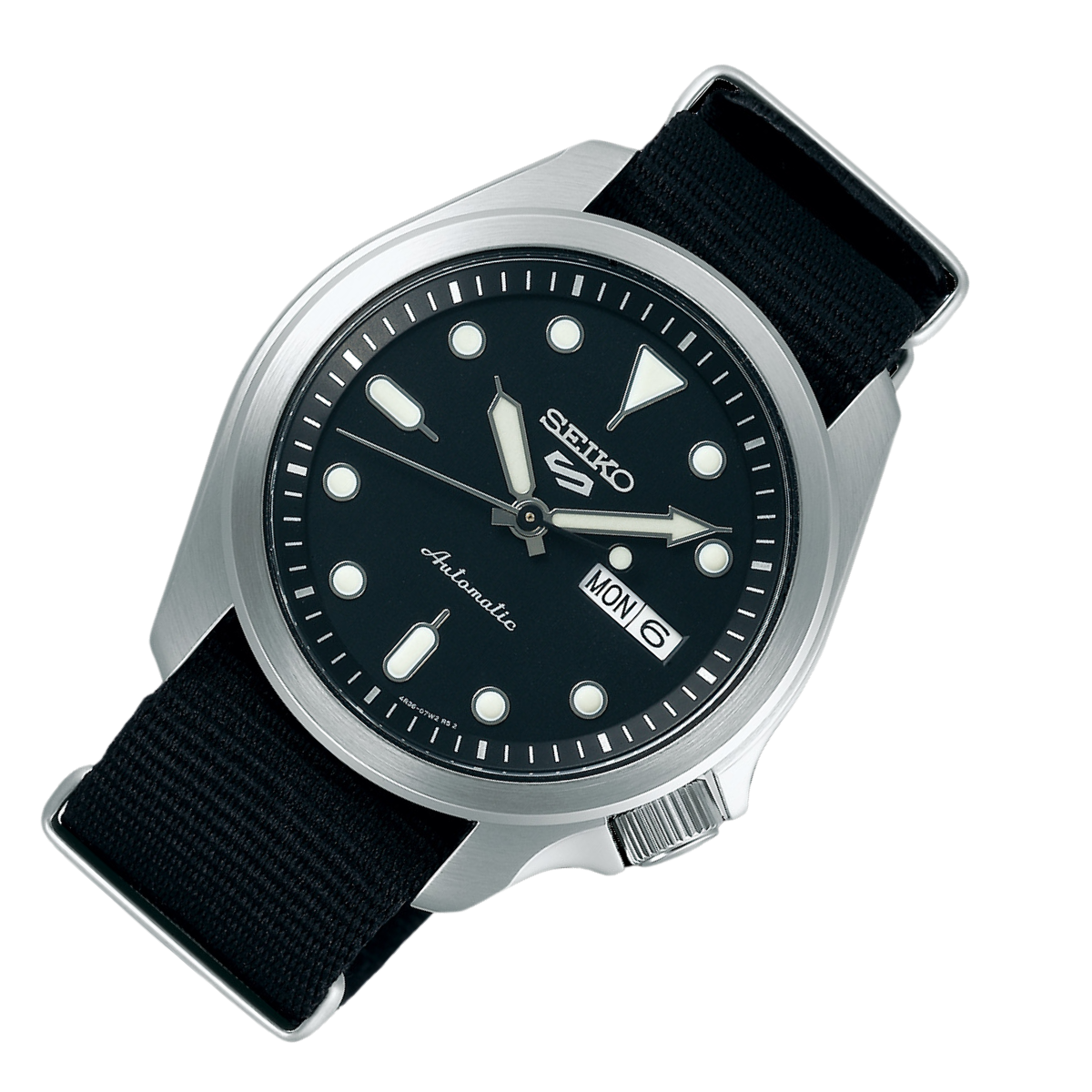 Seiko 5 Black Nylon SRPE67K1 SRPE67 SRPE67K Automatic Sports Watch