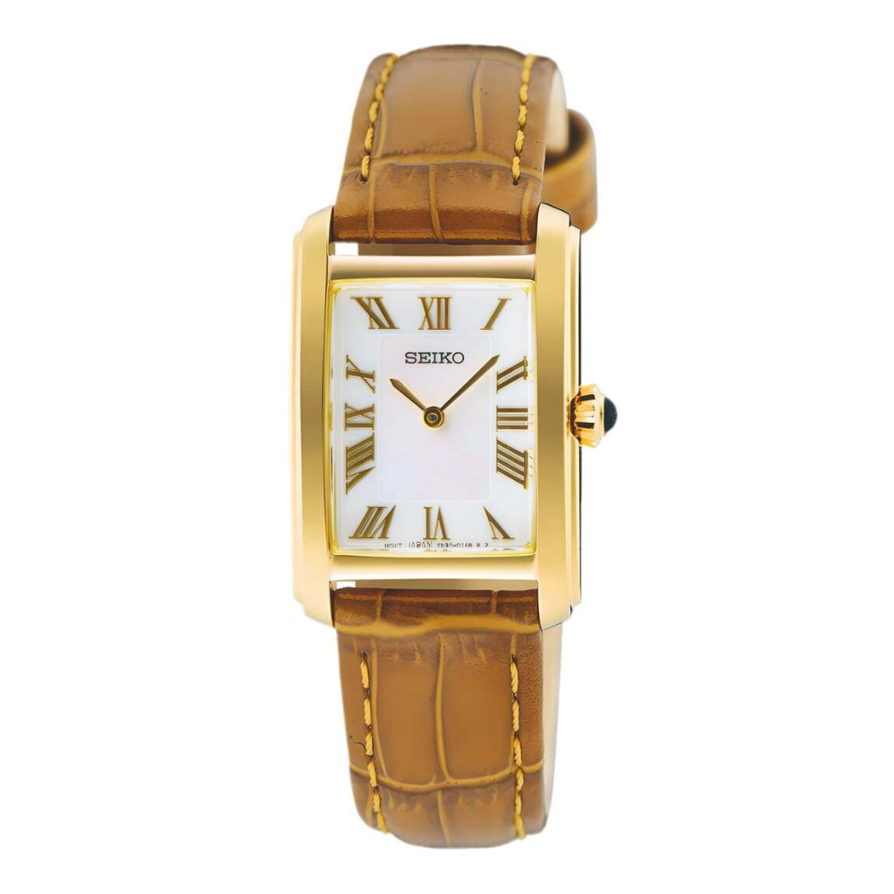 Seiko Conceptual Quartz Gold-Tone Mother-of-Pearl Women's Watch SWR100P1
