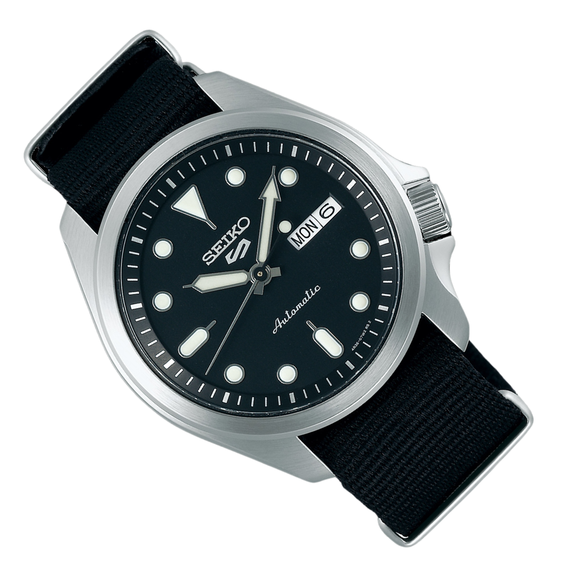 Seiko 5 Black Nylon SRPE67K1 SRPE67 SRPE67K Automatic Sports Watch