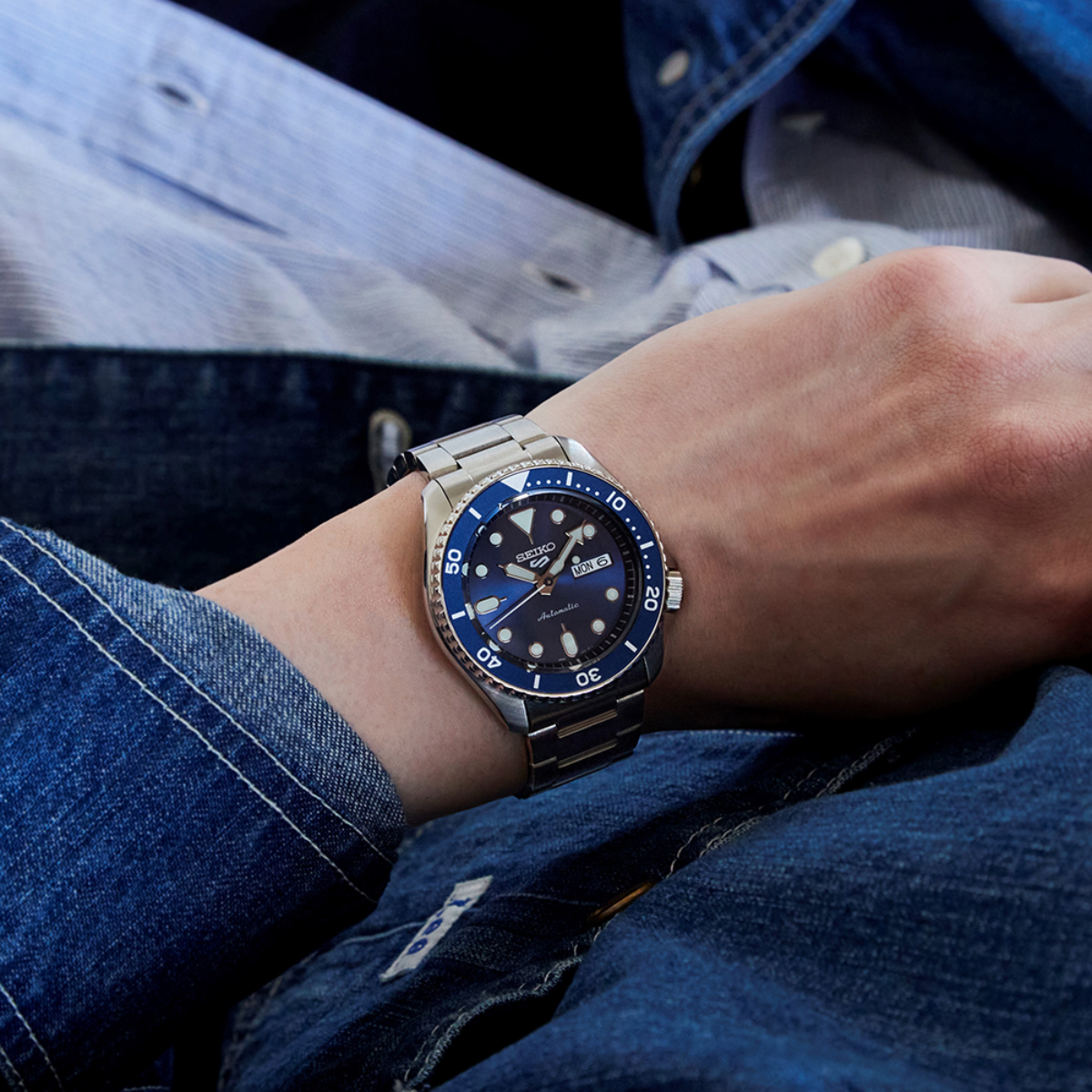 Seiko 5 Sports Blue Dial SRPD51K1 SRPD51 SRPD51K Automatic Watch