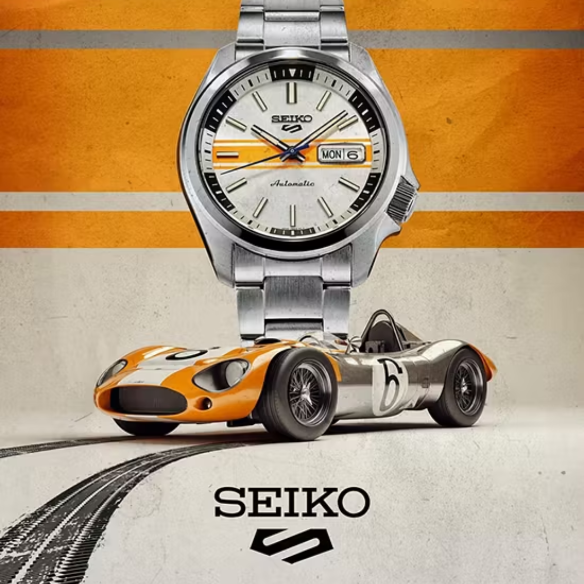 Seiko 5 Sports SRPL49K1 SRPL49 SRPL49K Racer's Heritage "Retro GT" Car Special Edition Mens Watch