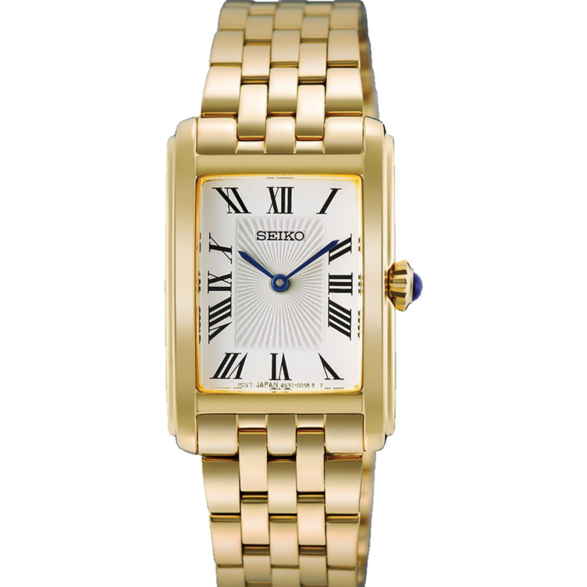 Seiko Essentials Women's Formal Rectangular Gold-Tone Watch HGG001P1