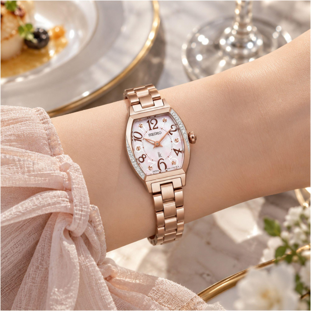 Seiko Lukia Happy Blossoms Tonneau Women's Watch SSWA016 SSWA016J