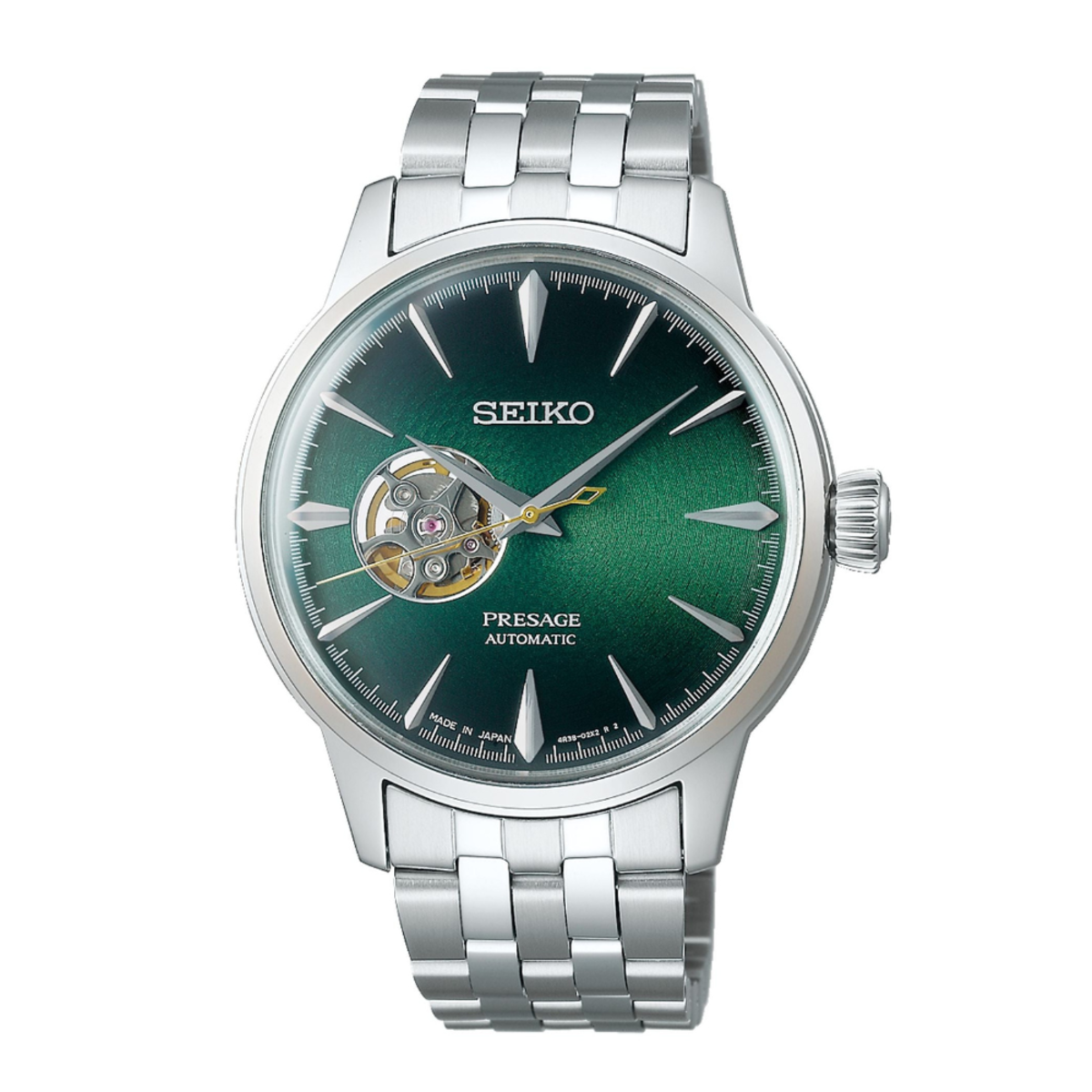 Seiko Presage Cocktail Green Open Heart Dial Grasshopper SSA441J1 SSA441 SSA441J Watch