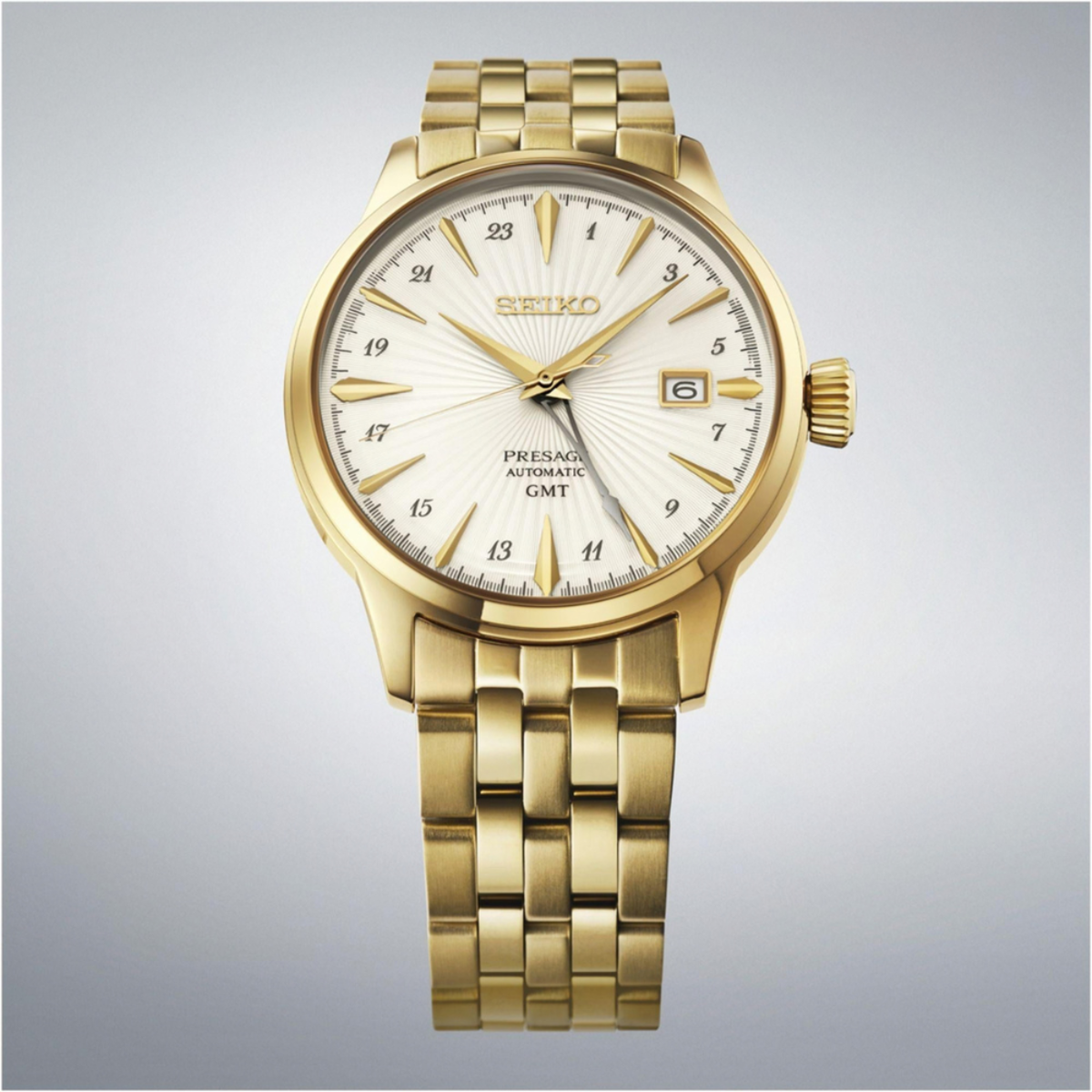 Seiko Presage Automatic GMT Cocktail Time Gold Edition HCB004J1