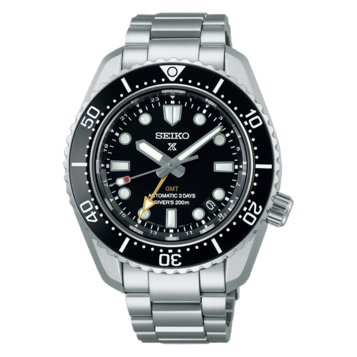 Seiko Prospex GMT SBEJ011 Scuba Divers 200m Automatic Black Dial Mens Watch