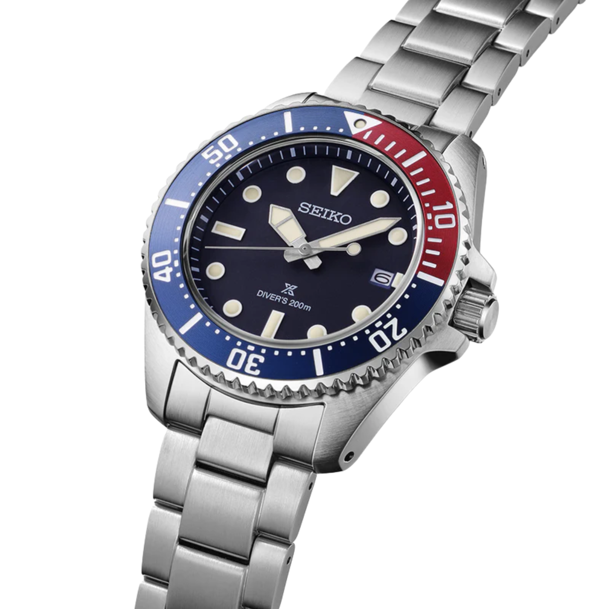 Seiko SNE595P1 SNE595 SNE595P Prospex Solar Powered Divers 200 Mens Blue Dial Watch