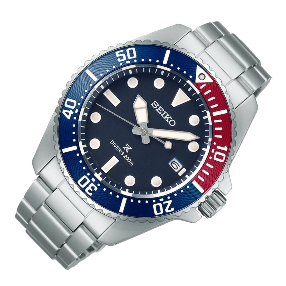 Seiko SNE595P1 SNE595 SNE595P Prospex Solar Powered Divers 200 Mens Blue Dial Watch