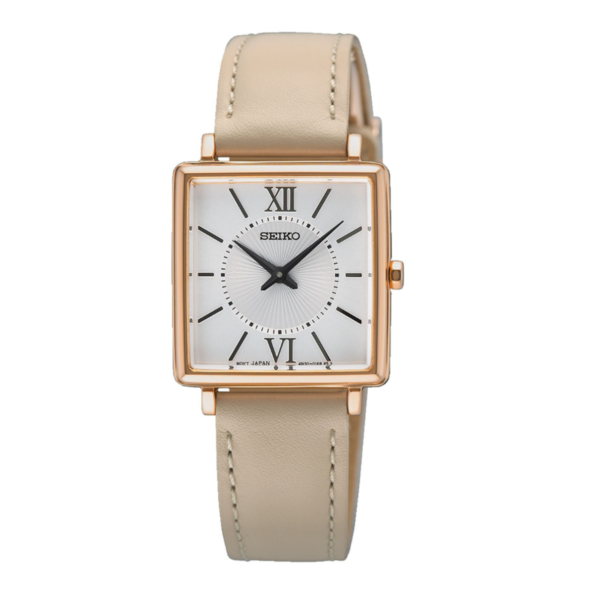 Seiko Conceptual Quartz Rose Gold White Dial SWR114P1 Women's Watch