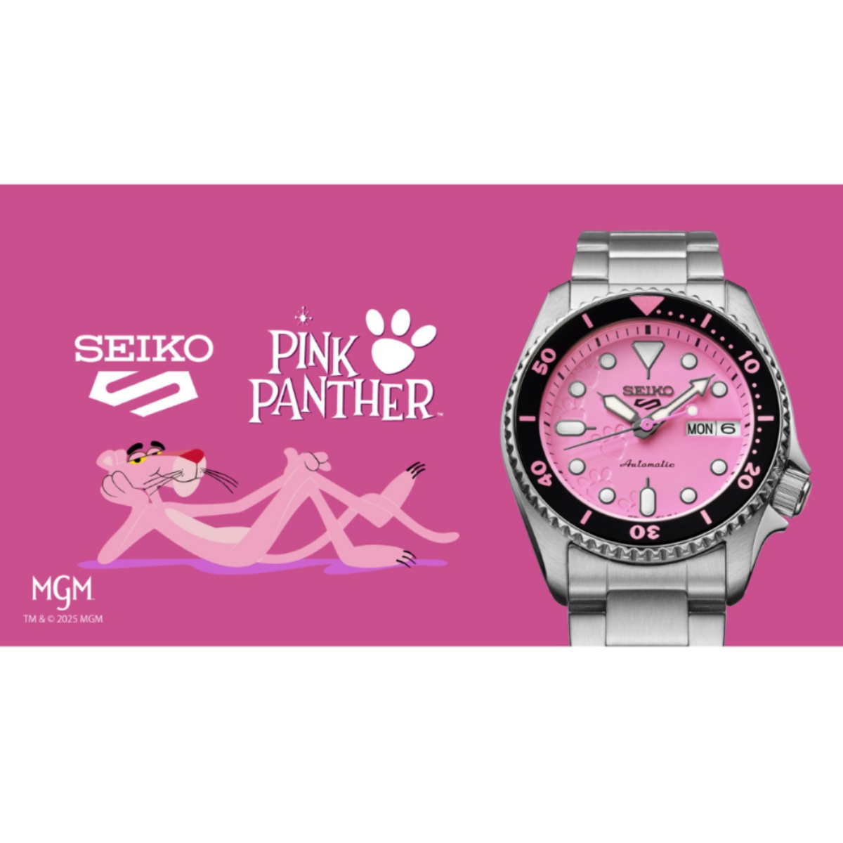 Seiko 5 Sports SRPM07 | Pink Panther Limited Edition Automatic Watch
