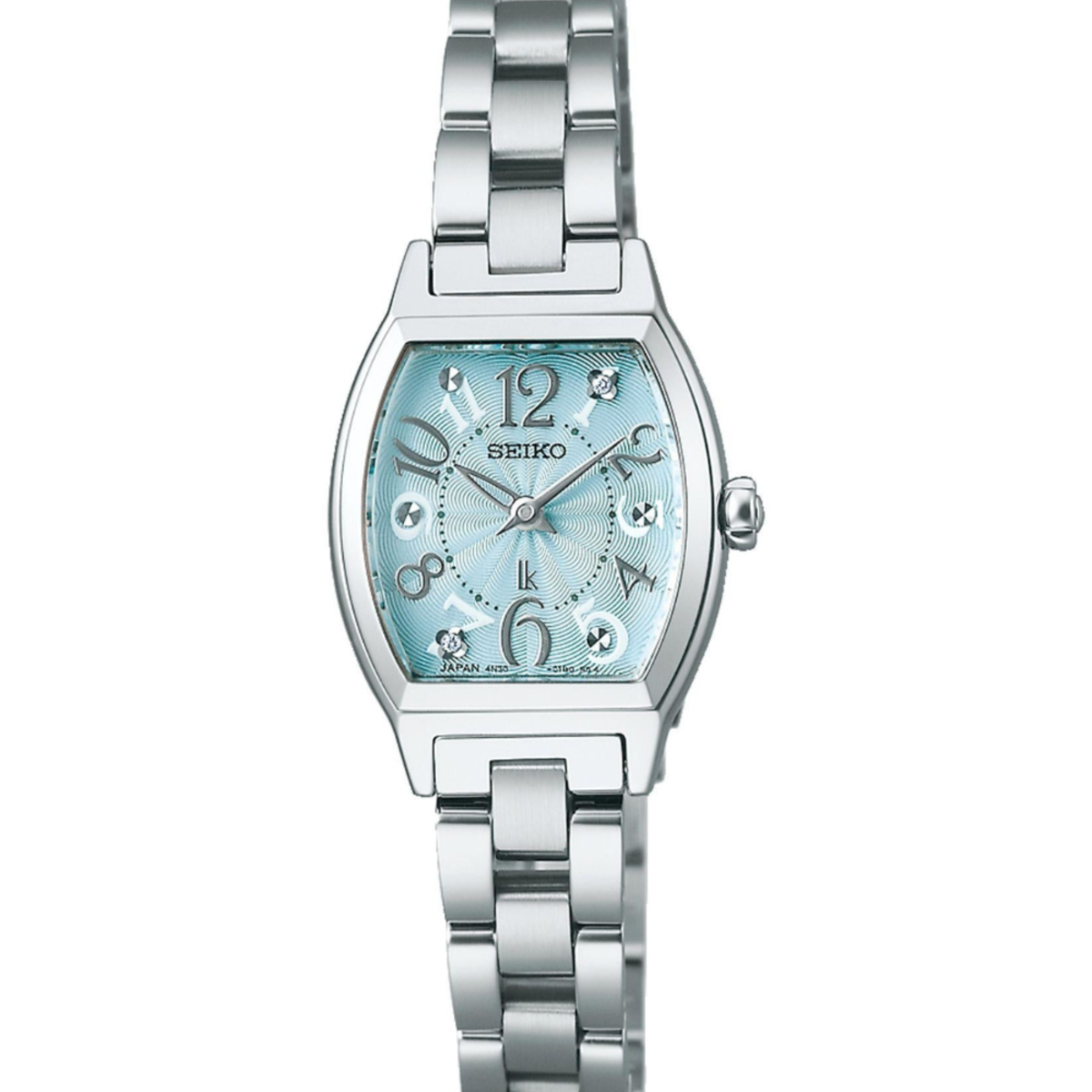 Seiko Lukia | "Happy Blossoms" Ice Blue Diamond Tonneau Women's Watch SSWA011J