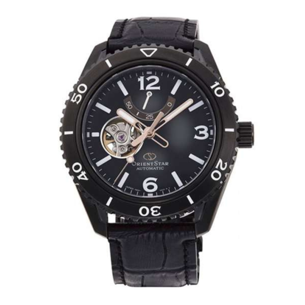 Orient Star Sports Open Heart Black Dial Watch RE-AT0105B00B