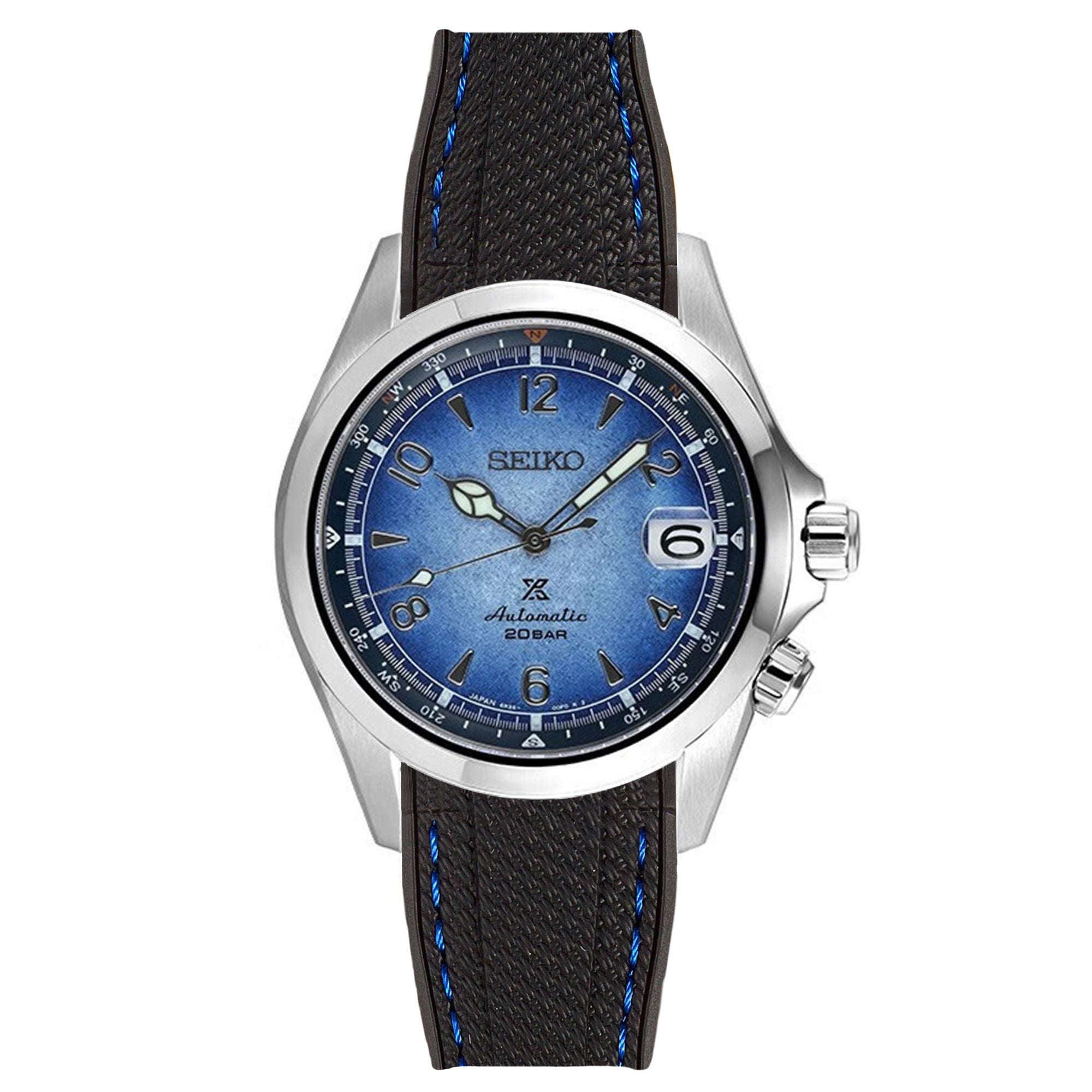 Seiko alpinist black strap discount