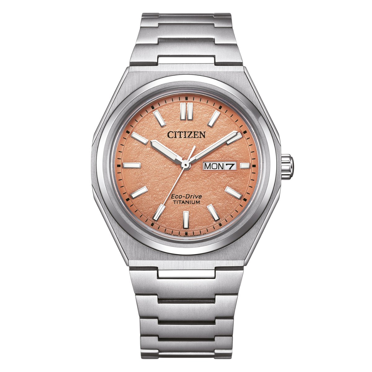 Citizen AW0130-85 AW0130-85ZE AW0130 Orange Dial Eco-Drive Super Titanium Mens Watch -Citizen