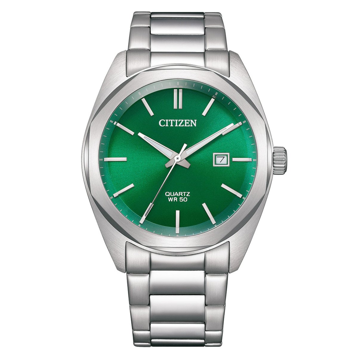 Citizen Quartz BI5110 BI5110-54X Green Dial Analog Dress Gents Watch -Citizen
