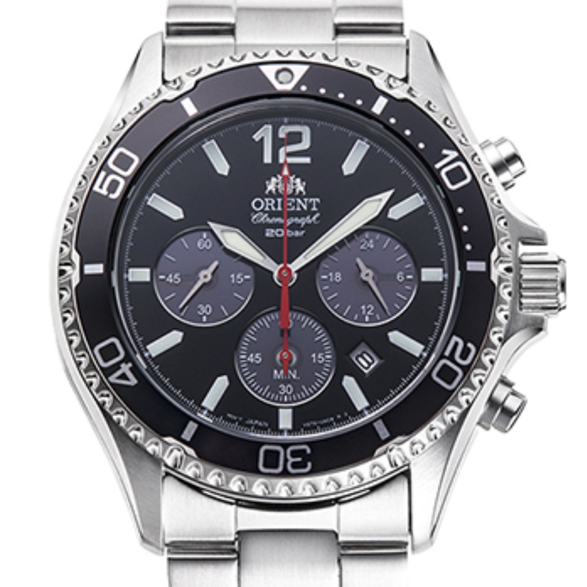 Orient RA-TX0202B10B RA-TX0203S Solar Kamasu Black Dial Divers Watch -Orient