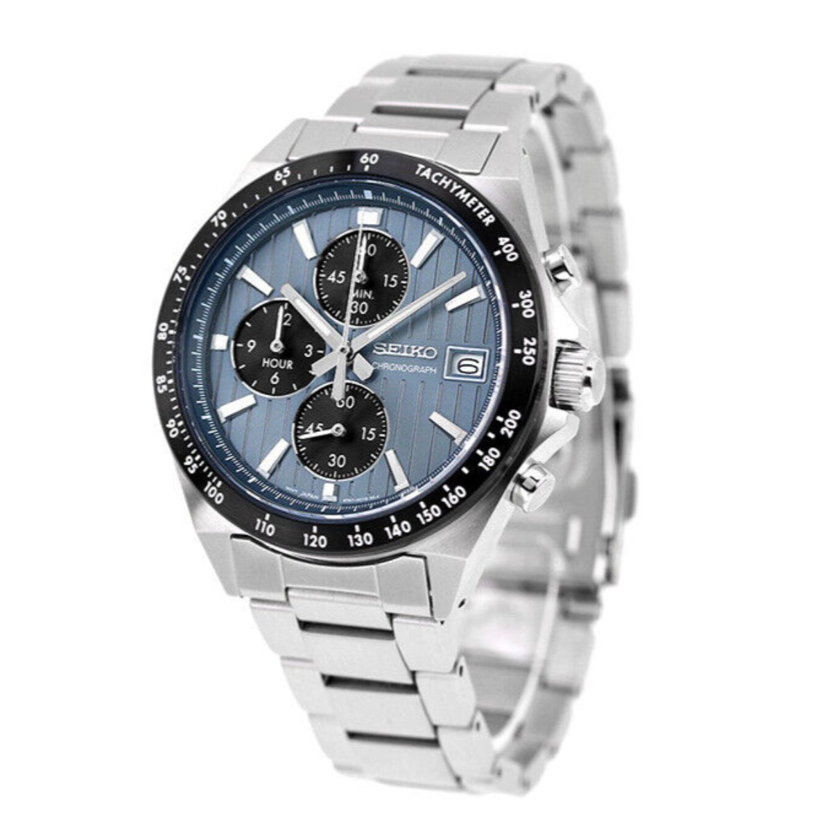 Seiko SBTR041 SBTR041J Selection S-Series Chronograph Grayish Blue Dial Watch -Seiko