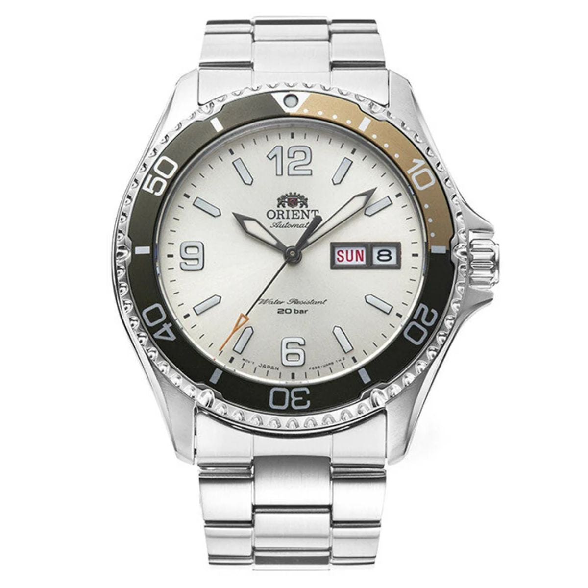 RA-AA0821S19B RA-AA0821S1 Orient Mako III Kamasu Silver Dial Sports Watch