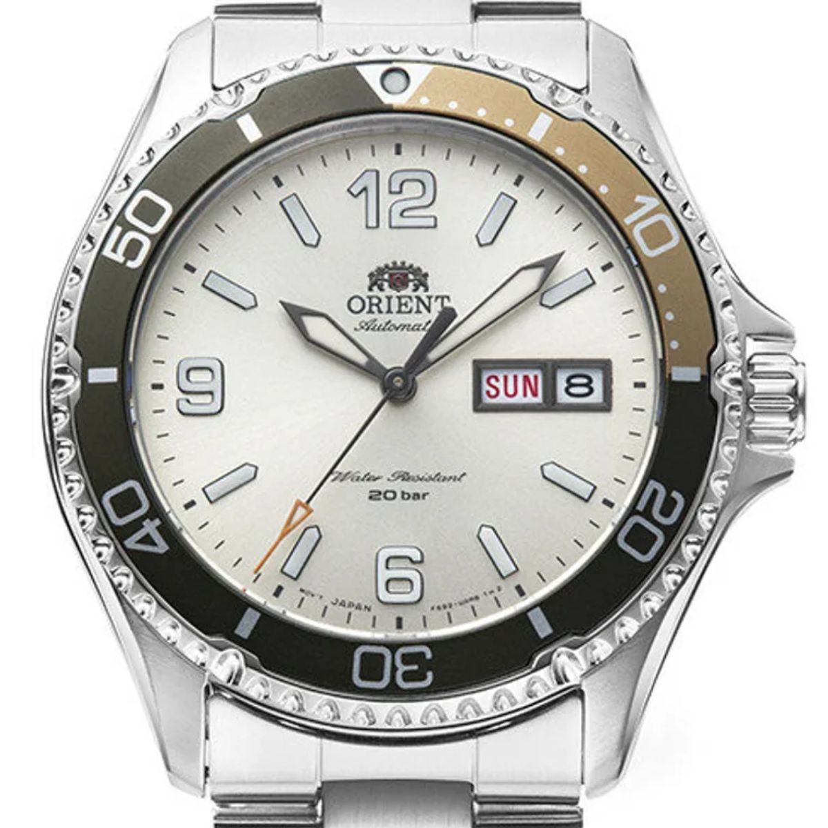 RA-AA0821S19B RA-AA0821S1 Orient Mako III Kamasu Silver Dial Sports Watch