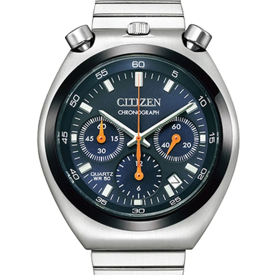Citizen AN3660-81L Bullhead Record Label Tsuno Chronograph Blue Dial JDM Watch -Citizen