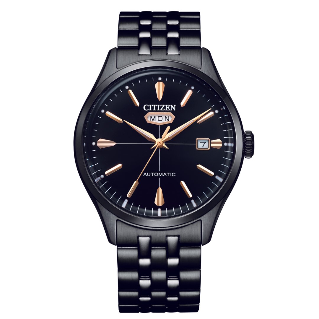 Citizen NH8395-77E Automatic Black Dial Re-issue Crystal Seven C7 Watch -Citizen