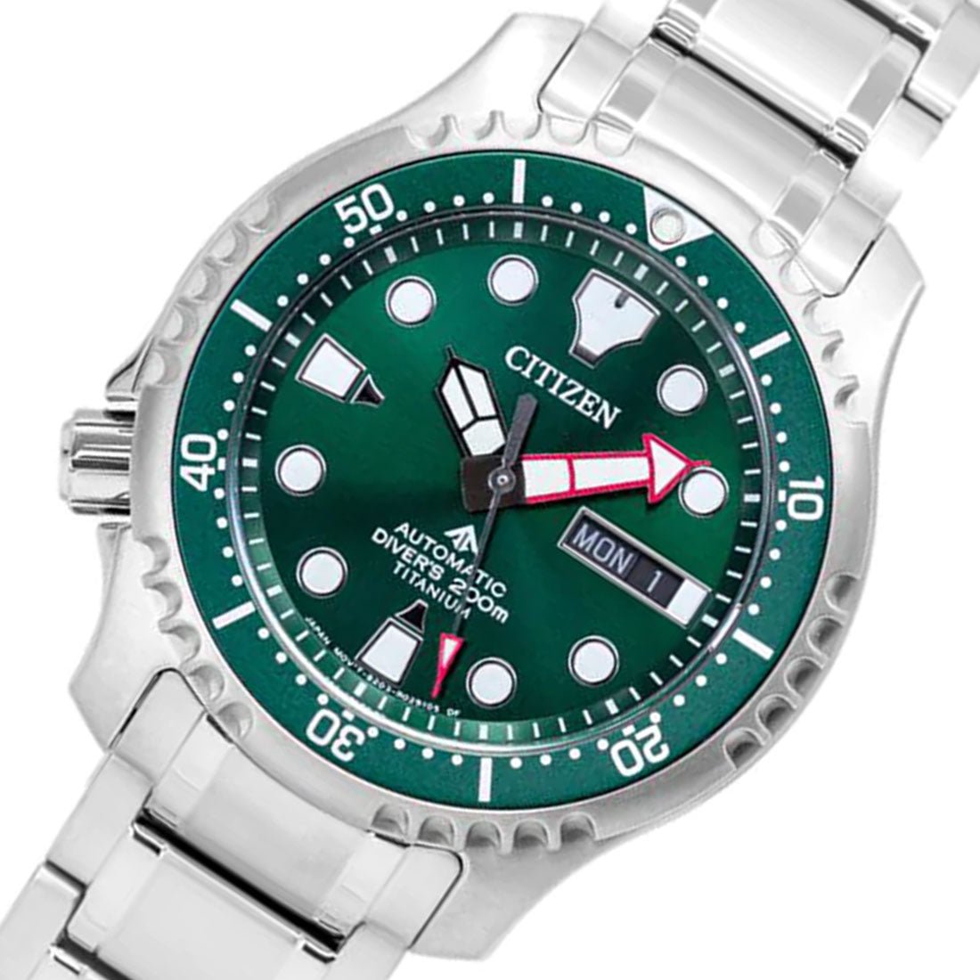Citizen Promaster Aqualand Super Titanium NY0100-50X Green Dial Dive Watch -Citizen