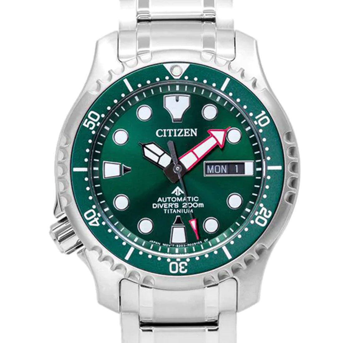 Citizen Promaster Aqualand Super Titanium NY0100-50X Green Dial Dive Watch -Citizen