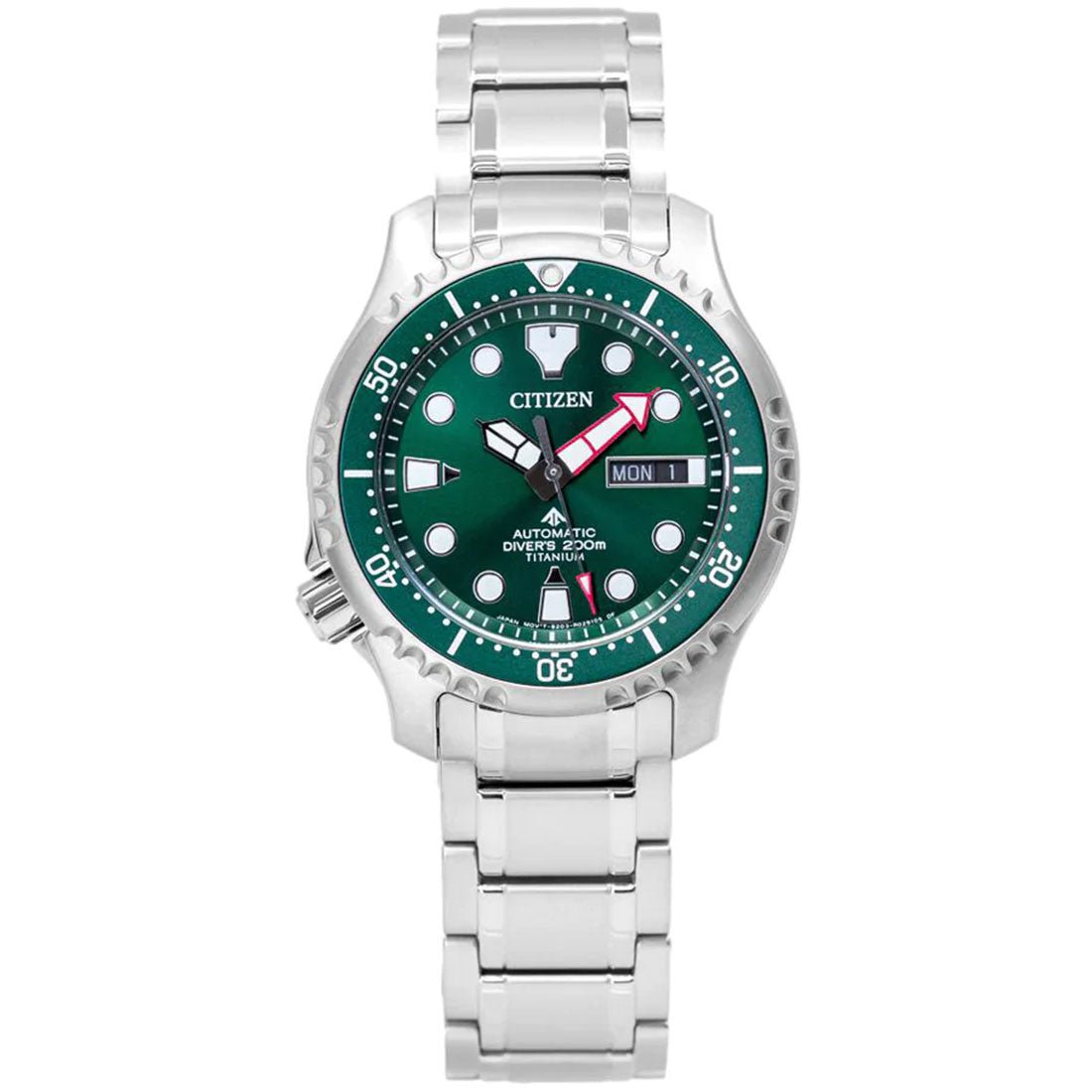 Citizen Promaster Aqualand Super Titanium NY0100-50X Green Dial Dive Watch -Citizen