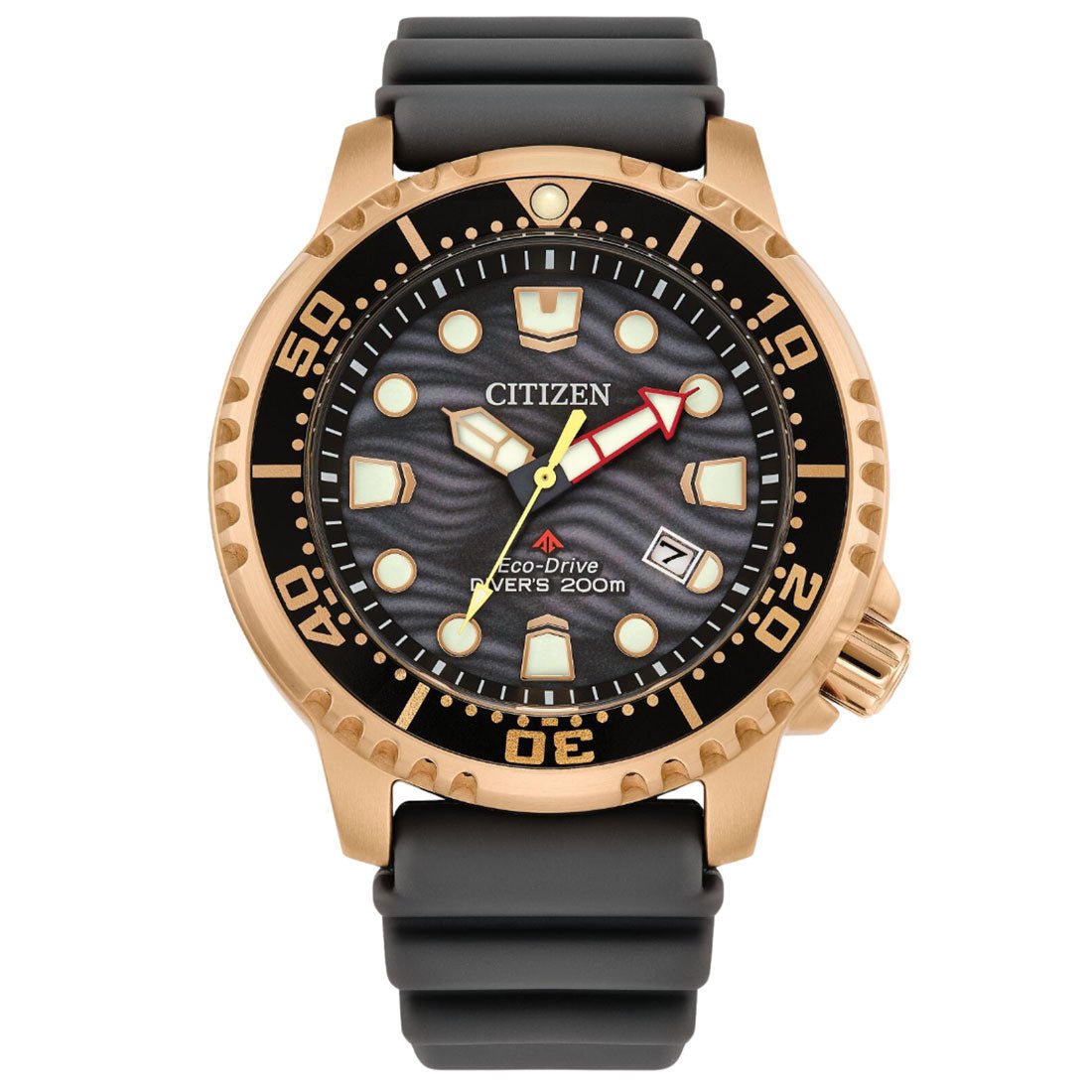 Citizen Promaster Eco-Drive BN0163-00H Grey Rubber Rose Gold Case Diving Solar Watch -Citizen