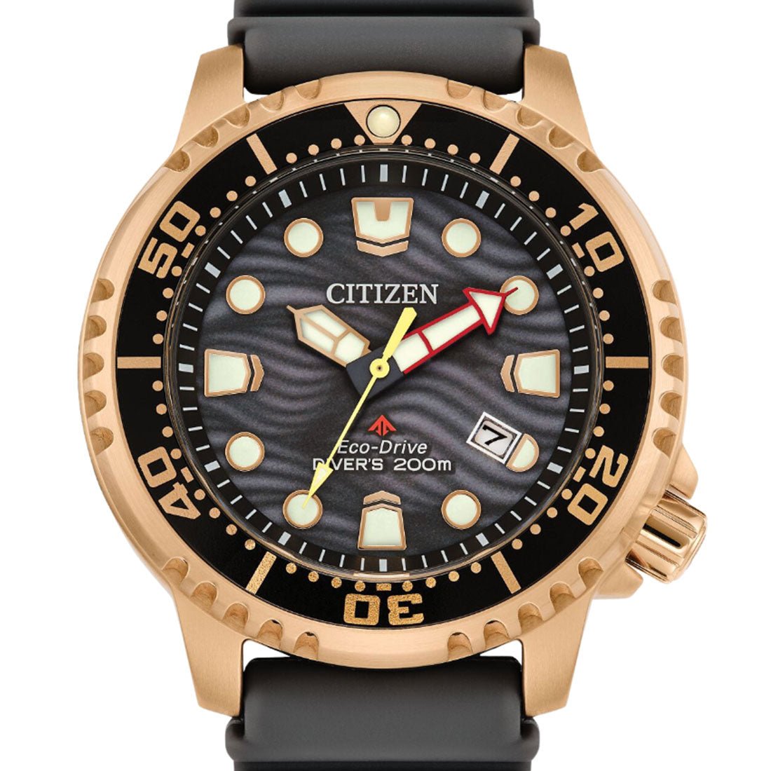 Citizen Promaster Eco-Drive BN0163-00H Grey Rubber Rose Gold Case Diving Solar Watch -Citizen