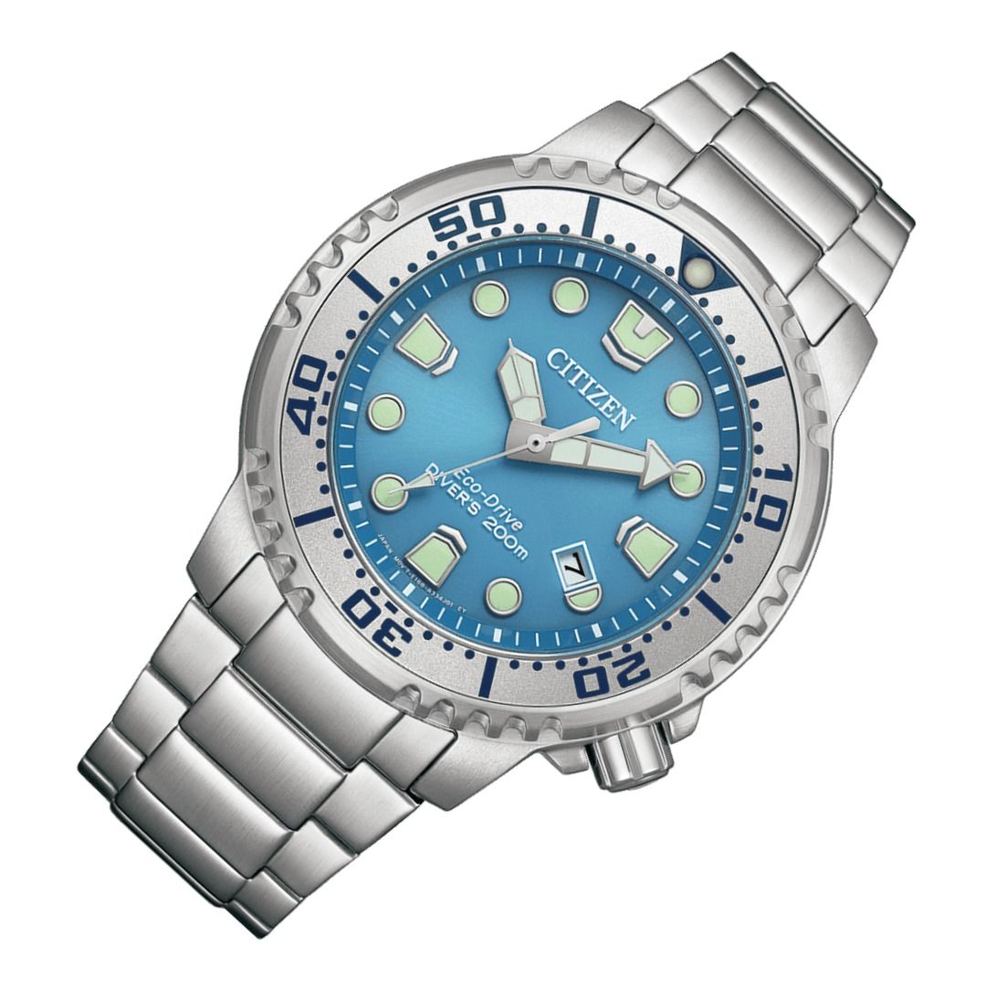 Citizen Promaster MARINE Divers 200m Blue Dial Stainless Steel Watch BN0165-55L -Citizen