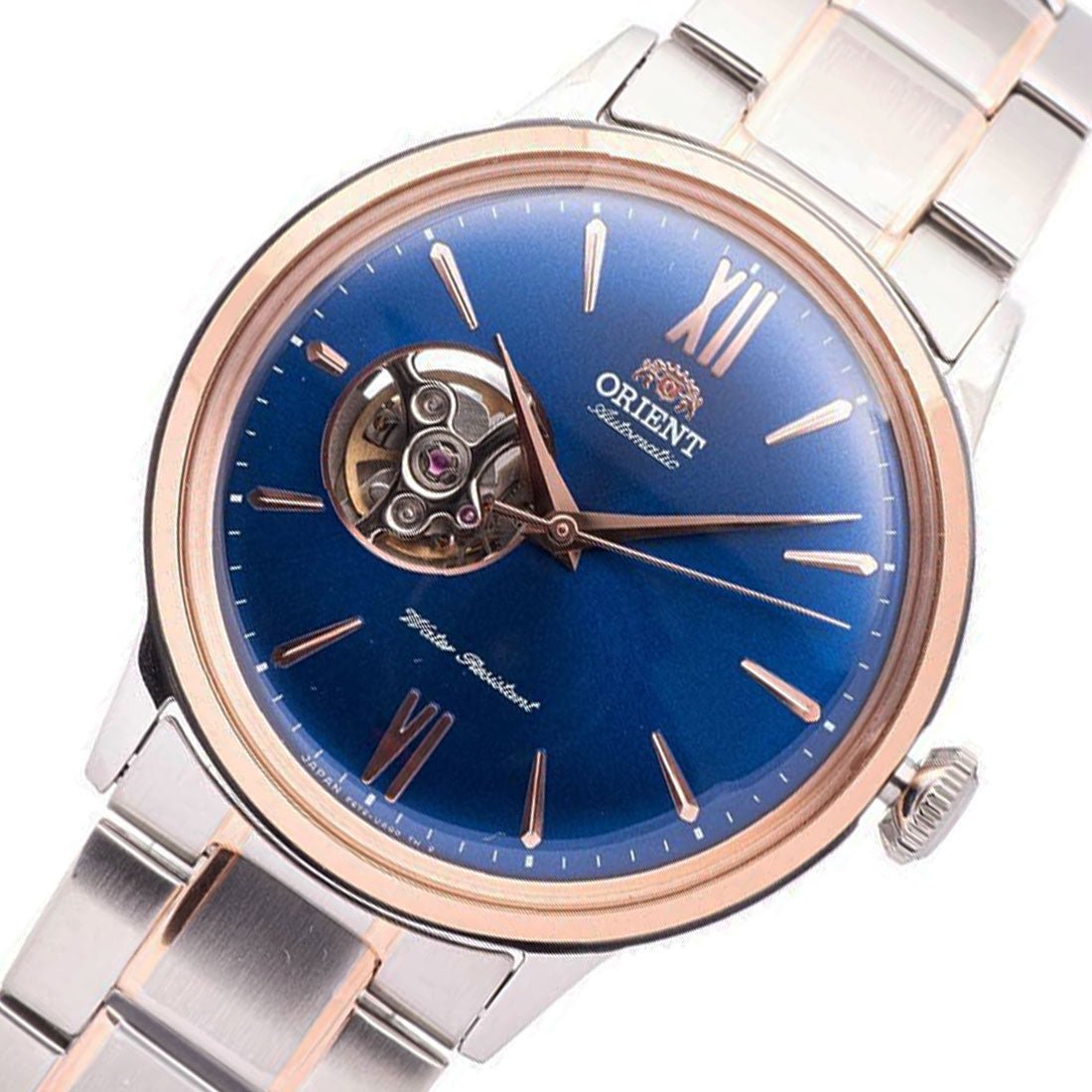 Orient Bambino RA-AG0433L00C RA-AG0433L Blue Dial Semi Skeleton Mechanical Watch -Orient