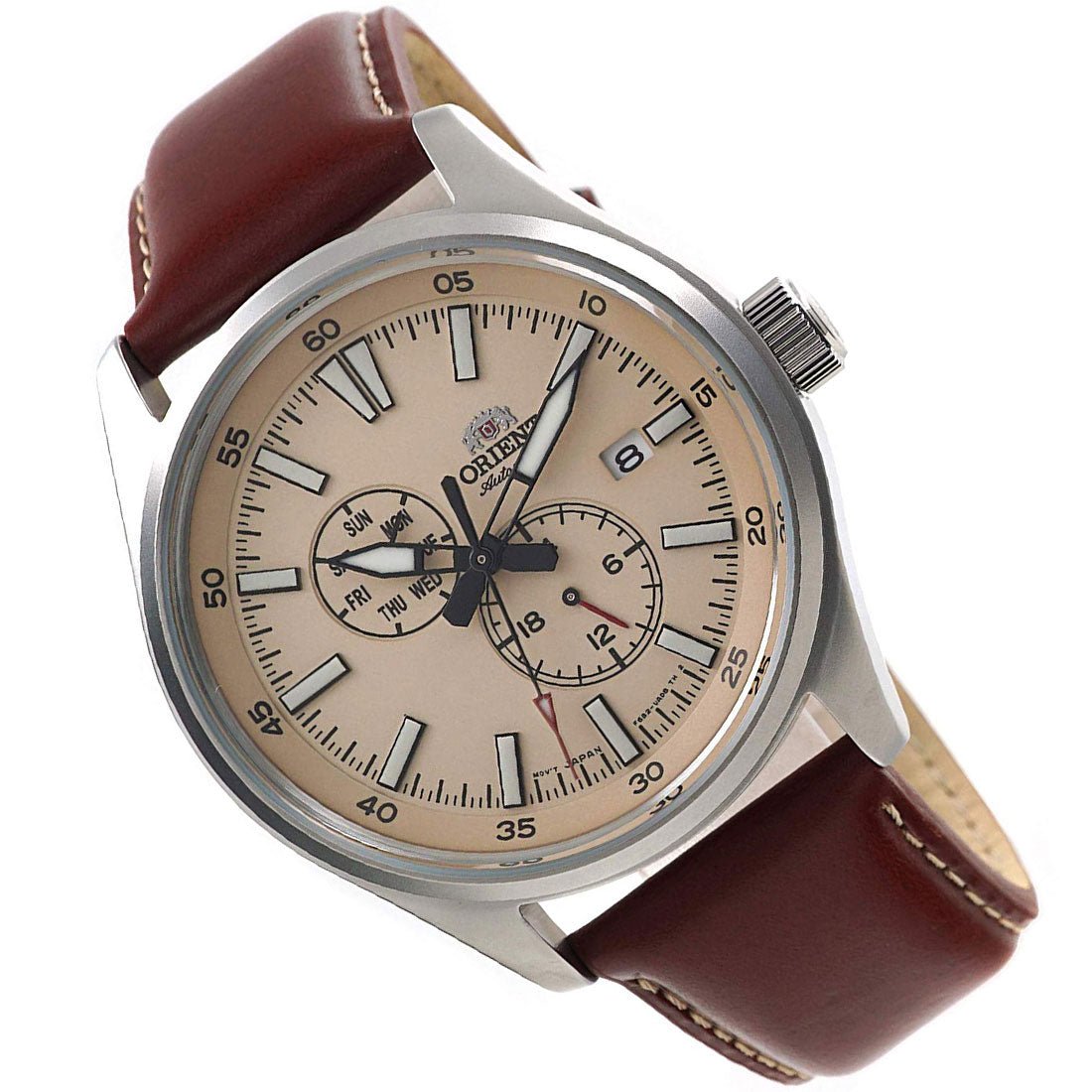 Orient Defender II Mechanical RA-AK0405Y10B RA-AK0405Y Leather Analog Watch -Orient