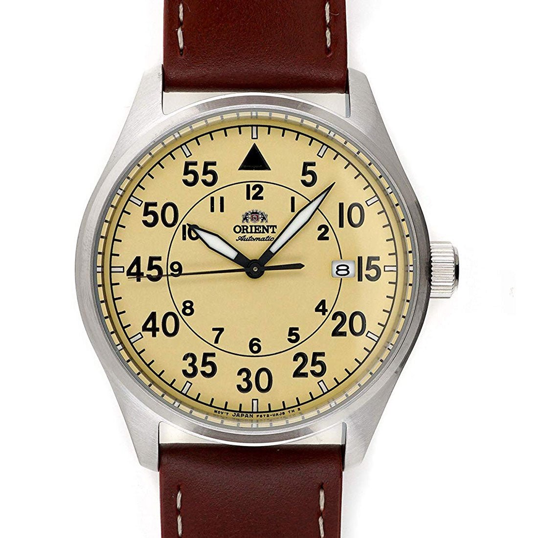 Orient Flight Pilot Khaki Dial RA-AC0H04Y10B RA-AC0H04Y Leather Mechanical Watch -Orient