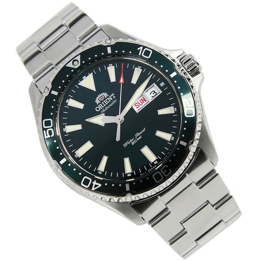 Orient Kamasu RA-AA0004E19B RA-AA0004E Mako II Mechanical Green Dial Diving Watch -Orient