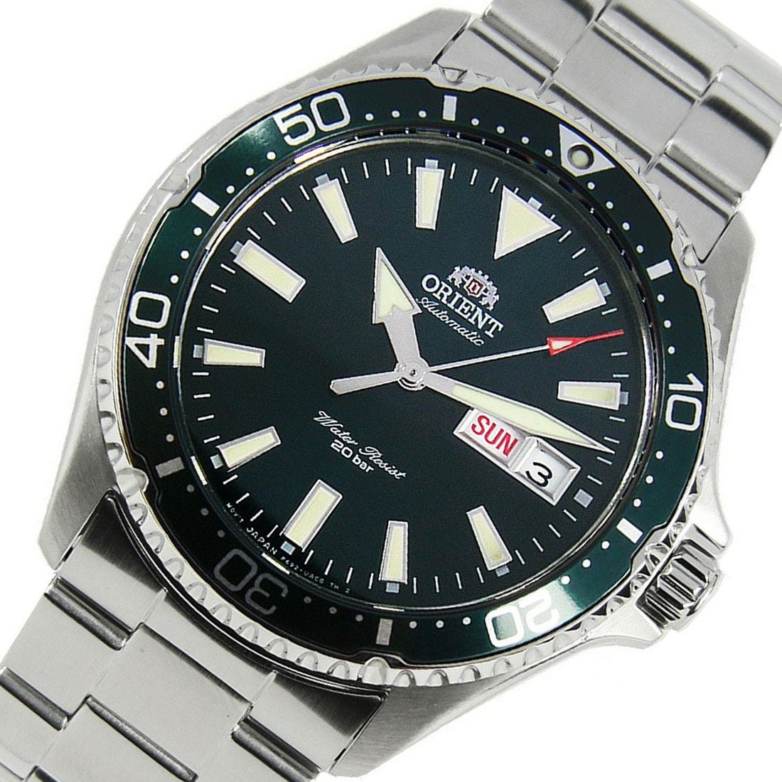 Orient Kamasu RA-AA0004E19B RA-AA0004E Mako II Mechanical Green Dial Diving Watch -Orient