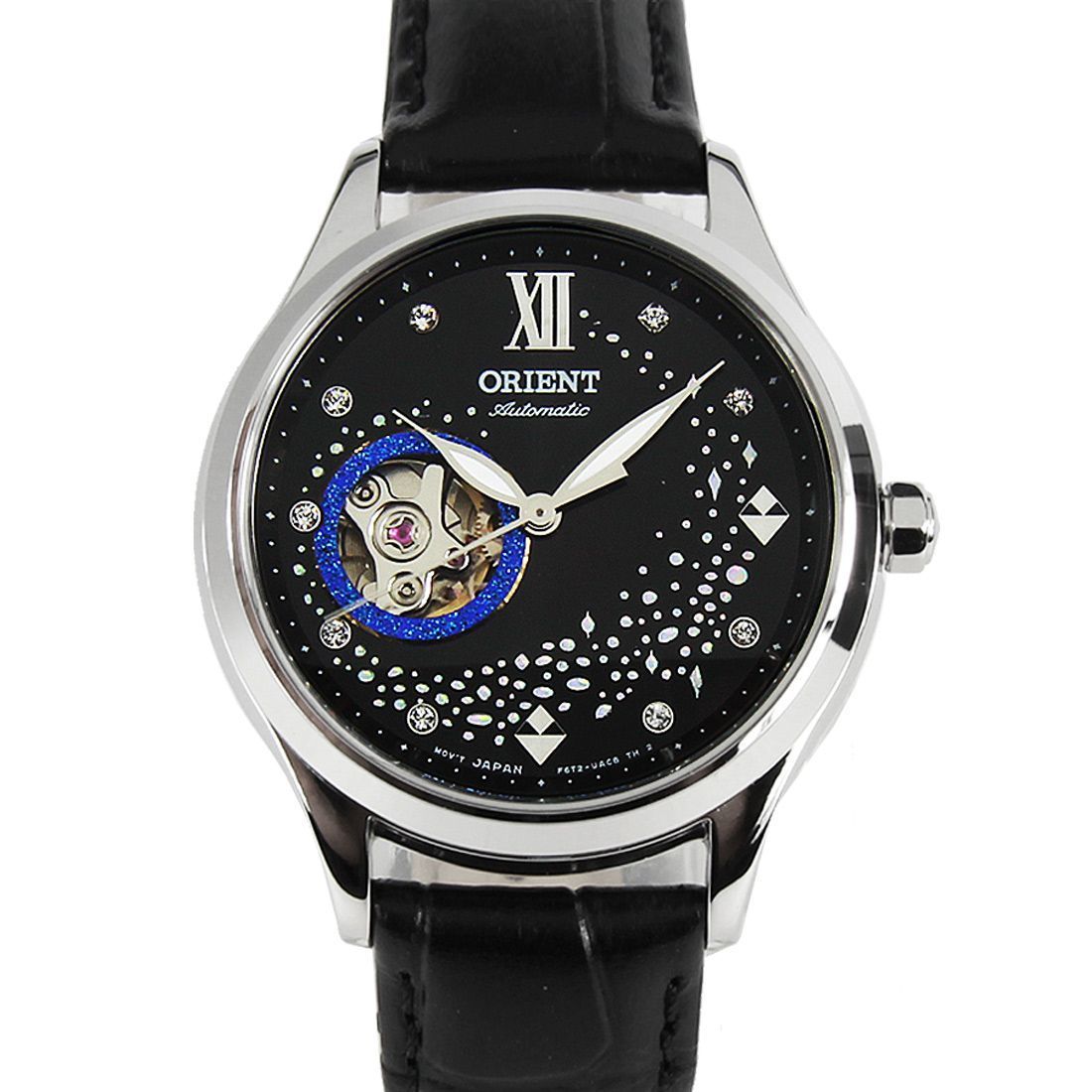 Orient Ladies Diamond Accent Open Heart RA-AG0019B10B RA-AG0019B Leather Watch -Orient