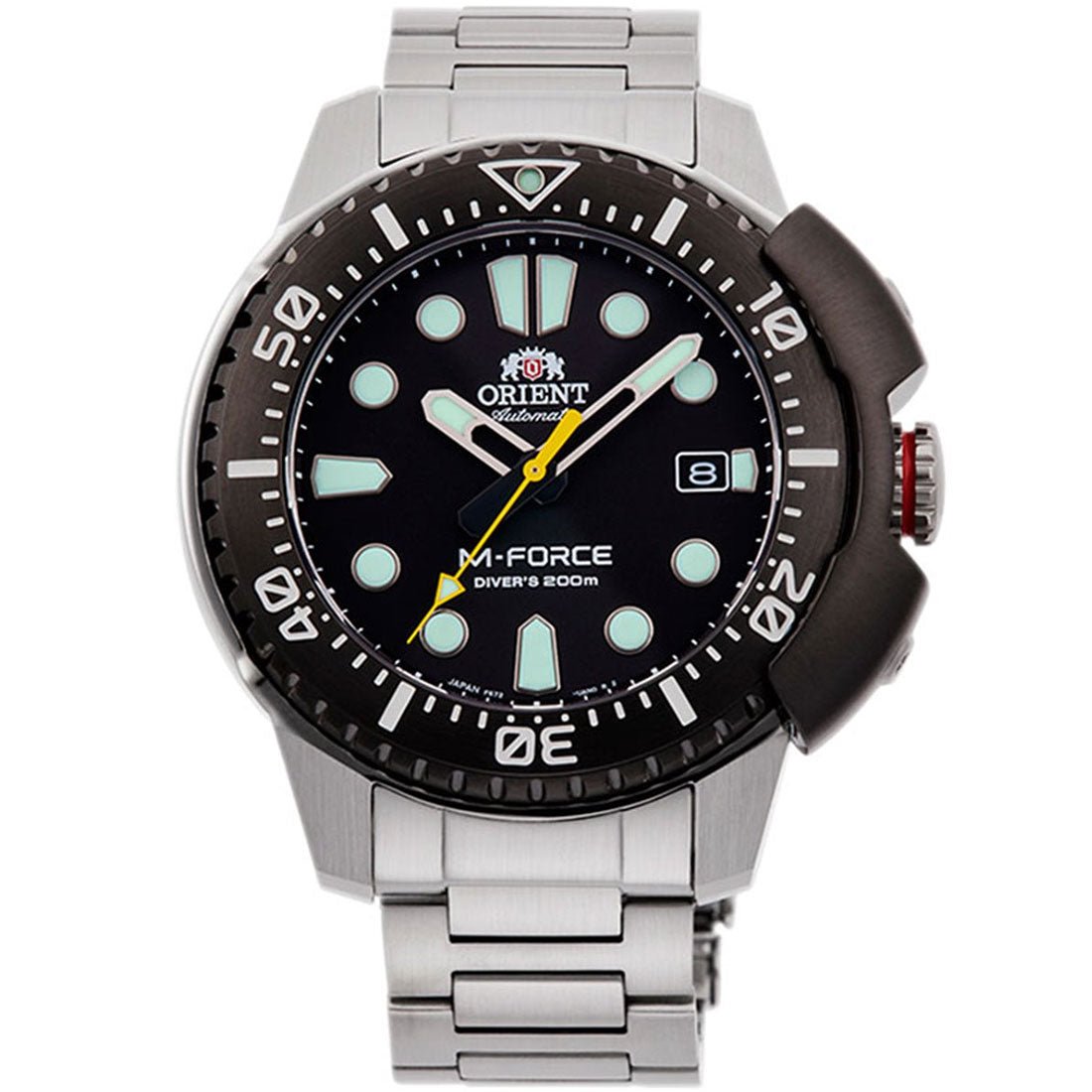 Orient M-Force Black Dial RA-AC0L01B00B RA-AC0L01B Diving Stainless Steel Watch -Orient
