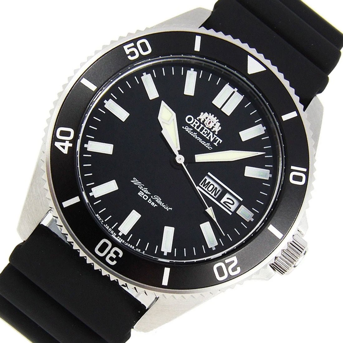 Orient Mako III Mechanical RA-AA0010B19B RA-AA0010B Black Rubber Divers Watch -Orient
