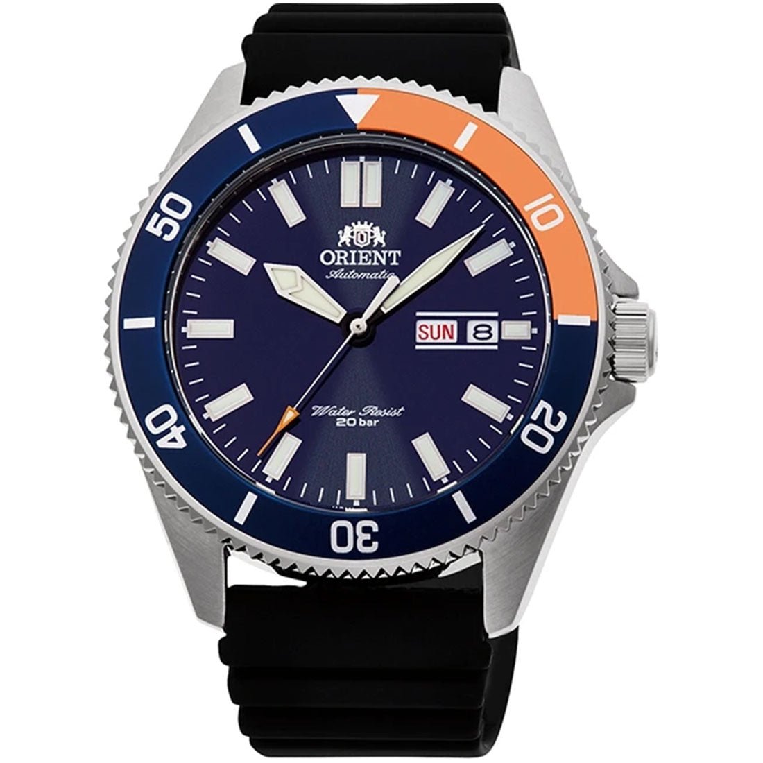 Orient Mechanical RA-AA0916L RA-AA0916L19B Rubber Band Blue Dial Sports Watch -Orient