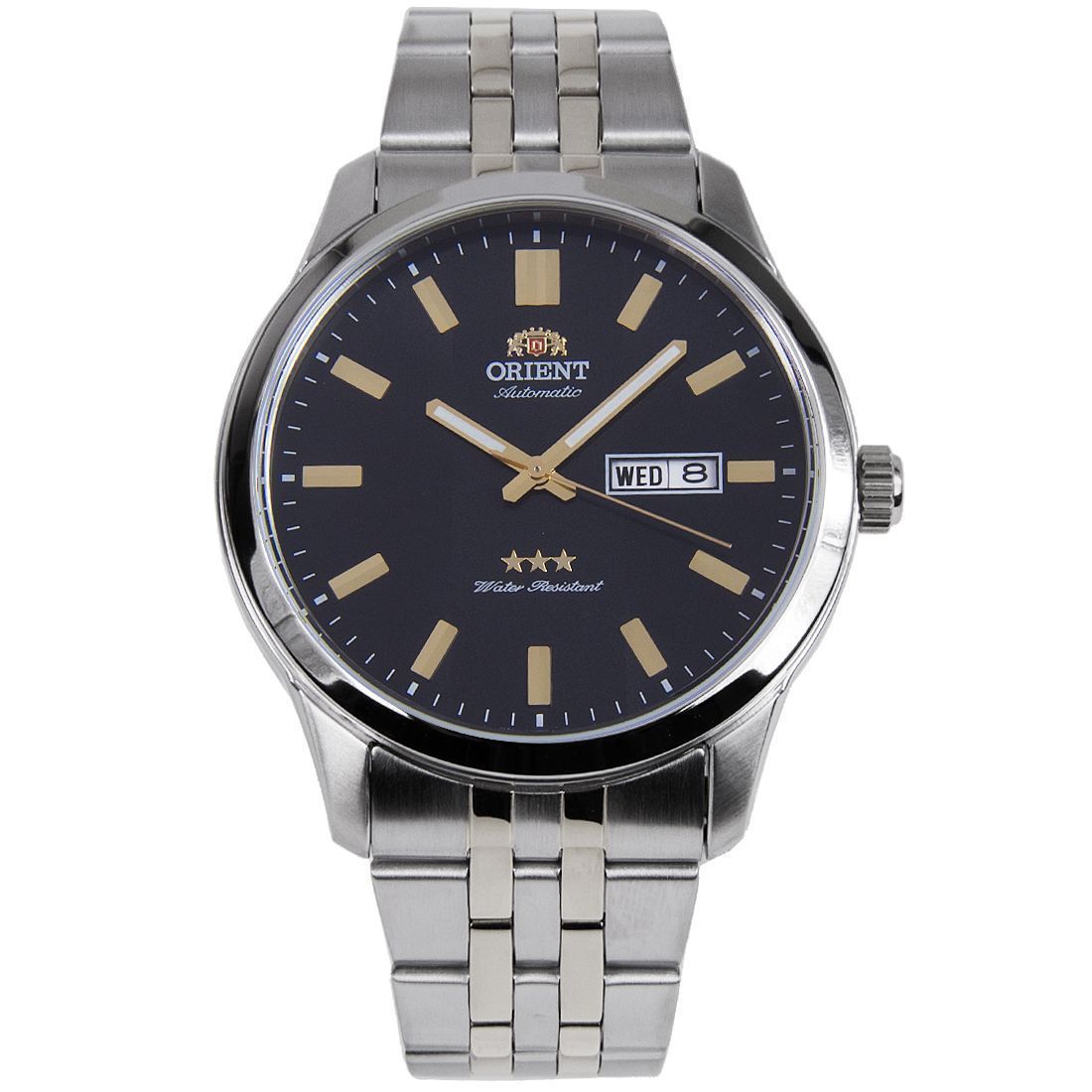 Orient Mechanical SAB0B009BB AB0B009B Black Dial 3 Stars Stainless Steel Watch -Orient