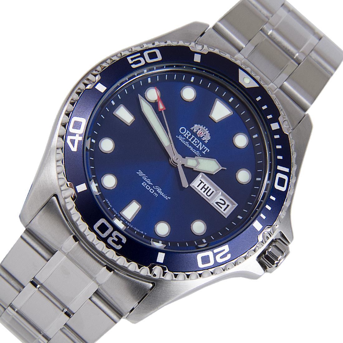Orient Ray II Mechanical Blue Dial FAA02005D9 AA02005D Stainless Steel Watch -Orient