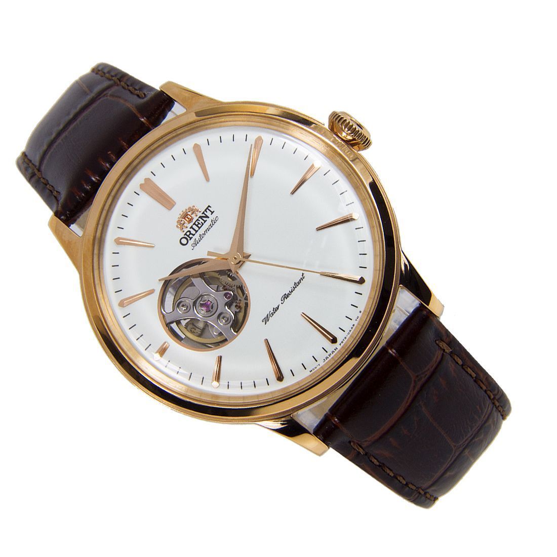 Orient Semi Skeleton Mechanical RA-AG0003S RA-AG0003S10B Mens Leather Watch -Orient