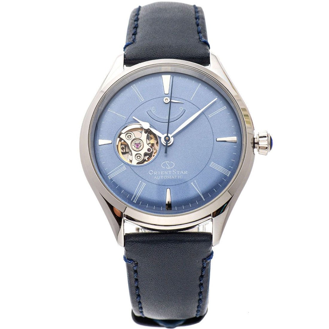 Orient Star Blue Open Heart Dial RE-AT0203L00B RE-AT0203L Leather Watch -Orient