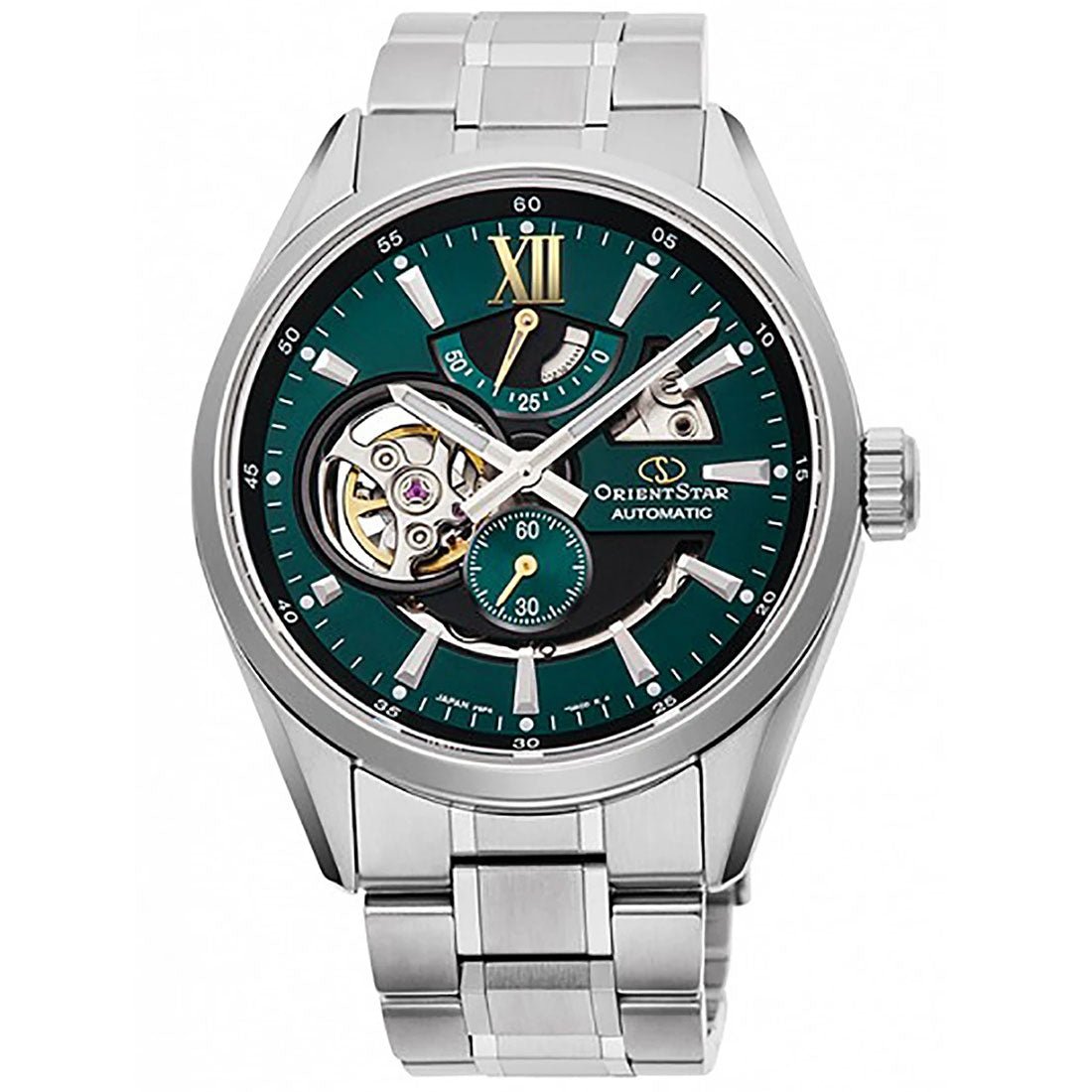 Orient Star Green Semi Skeleton RE-AV0114E00B RE-AV0114E Stainless Watch -Orient