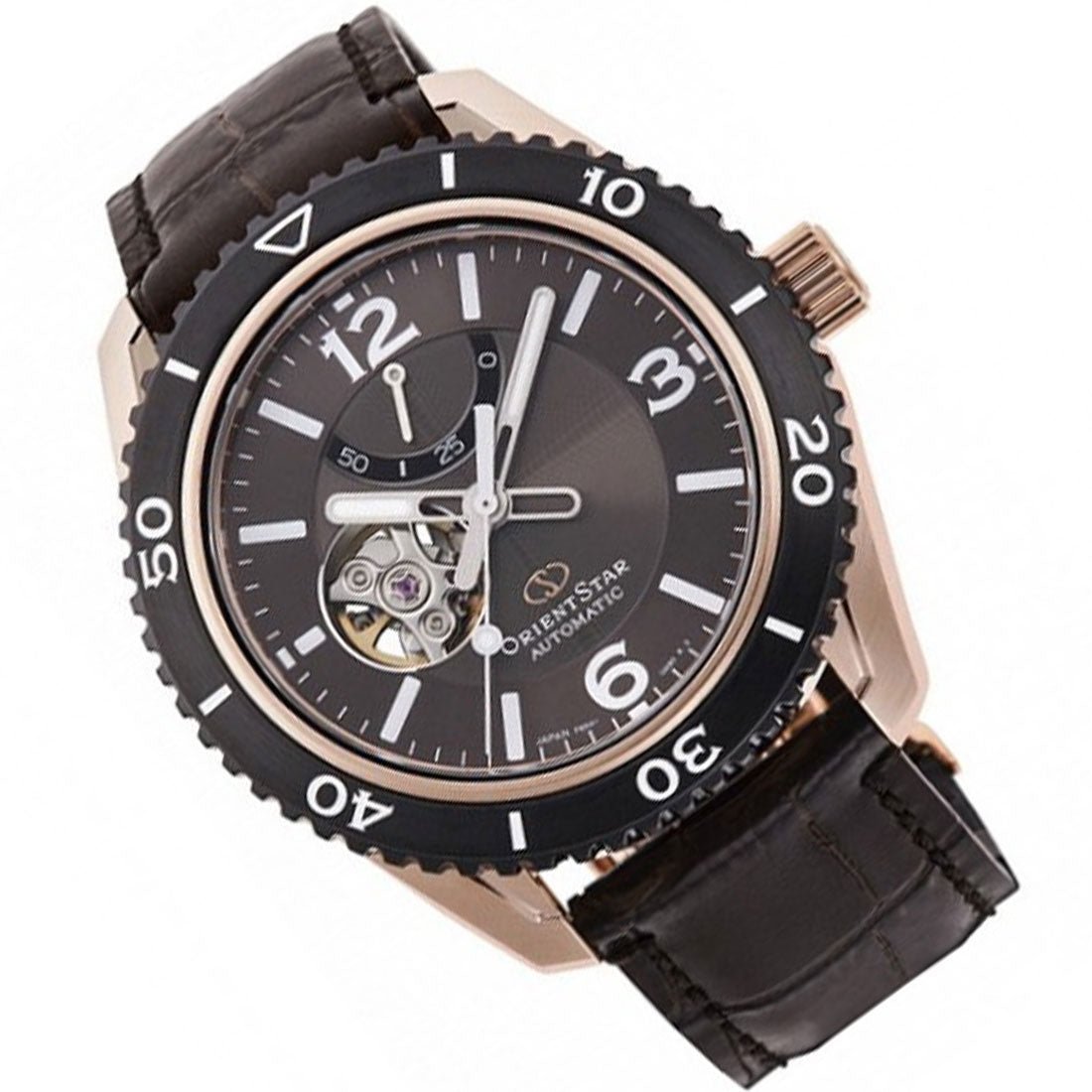 Orient Star Made in Japan RE-AT0103Y00B RE-AT0103Y Brown Leather Watch -Orient