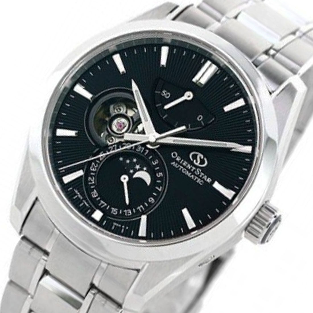 Orient Star Moon Phase Black Dial Classic Watch RE-AY0001B RE-AY0001B00B -Orient