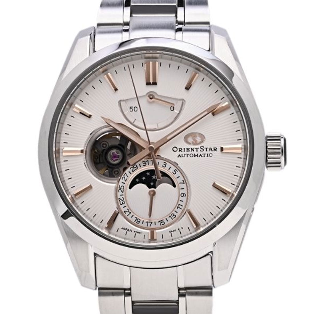 Orient Star Moon Phase White Dial RE-AY0003S RE-AY0003S00B Dress Watch -Orient